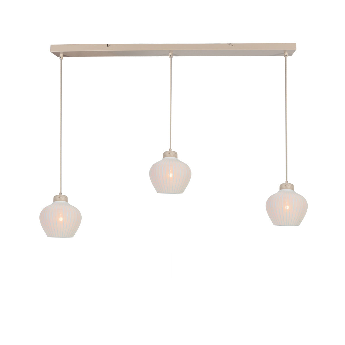 Travino 4599CR hanglamp – linnen & travertin, stijlvol boven de tafel
