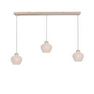 Travino 4599CR hanglamp – linnen & travertin, stijlvol boven de tafel