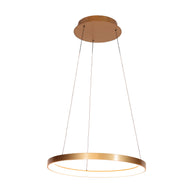 Gouden hanglamp Ringlede 4612GO, met kabellift