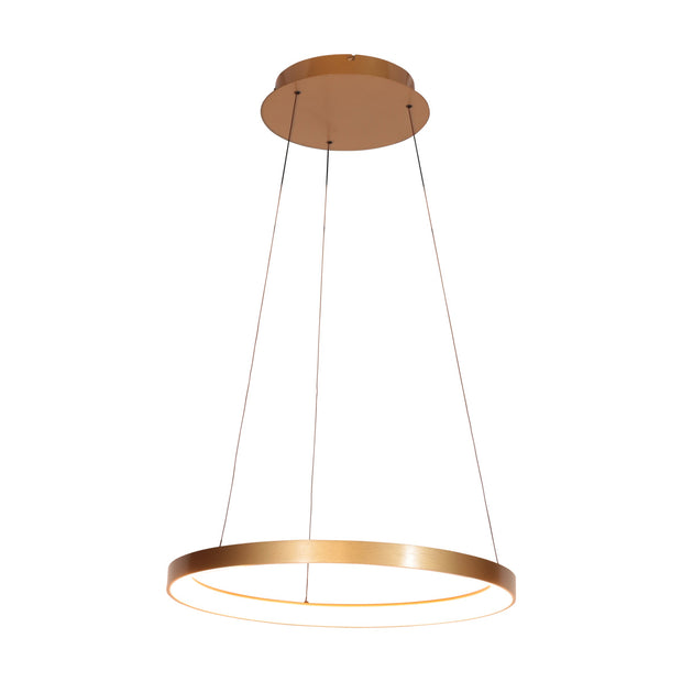 Gouden hanglamp Ringlede 4612GO, met kabellift
