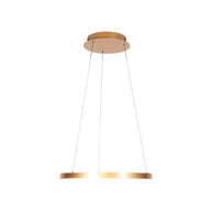 Gouden hanglamp Ringlede 4612GO, met kabellift