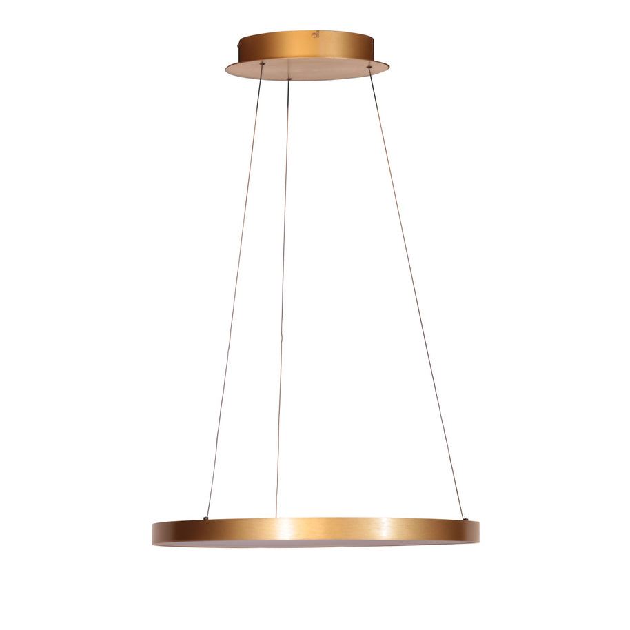 Gouden hanglamp Ringlede 4612GO, met kabellift
