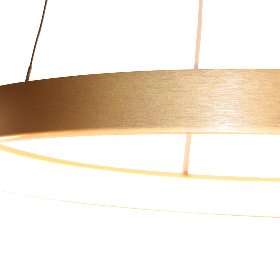 Gouden hanglamp Ringlede 4612GO, met kabellift