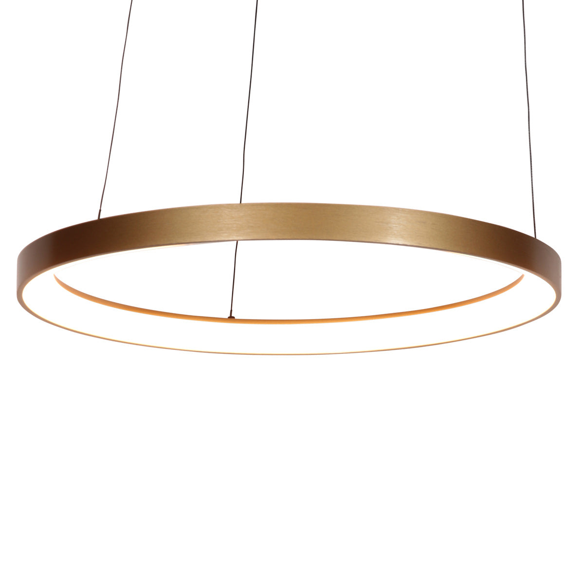 Gouden hanglamp Ringlede 4612GO, met kabellift