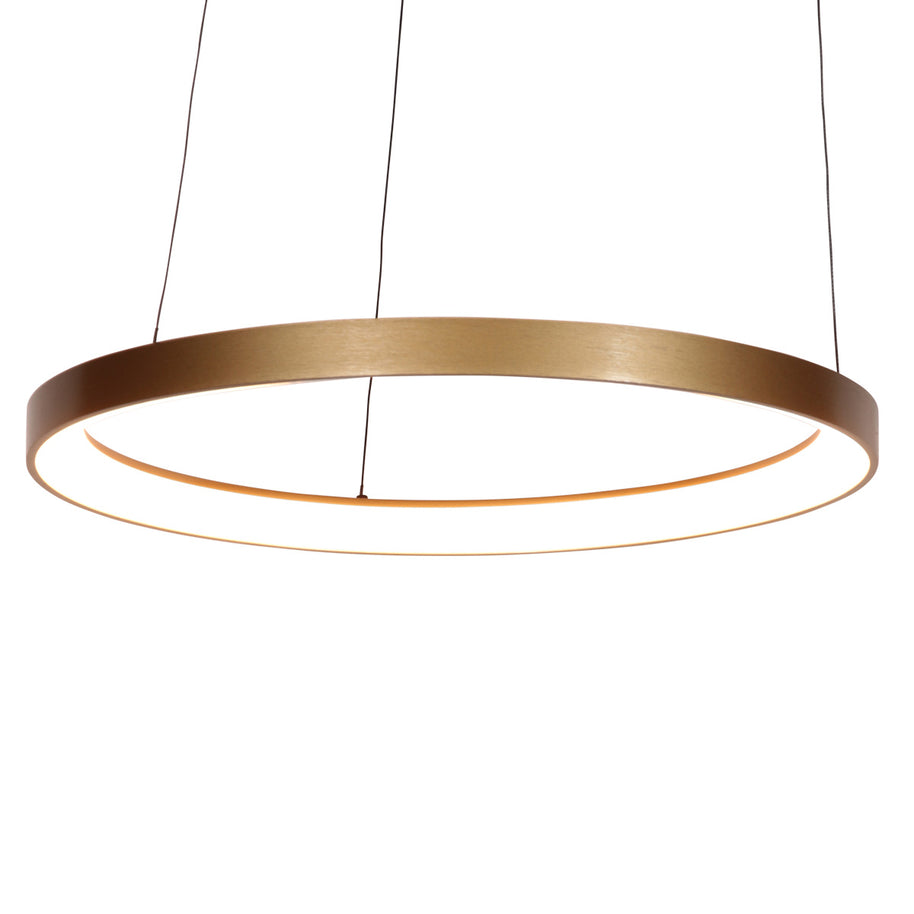 Gouden hanglamp Ringlede 4612GO, met kabellift