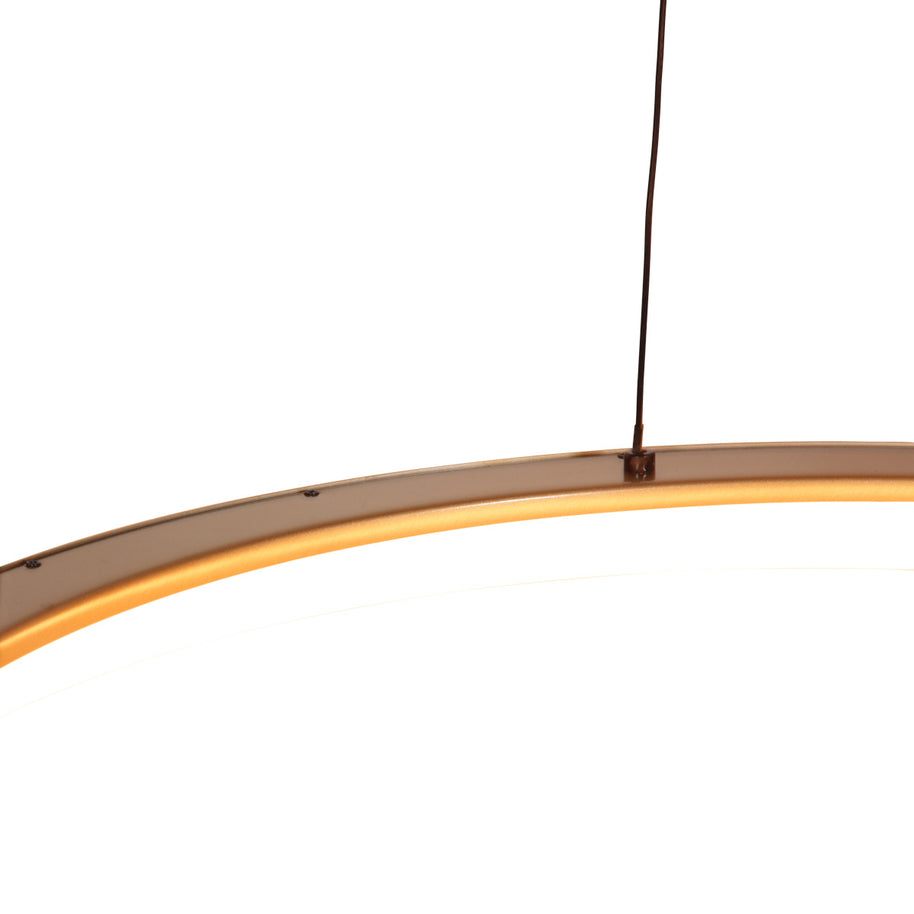 Gouden hanglamp Ringlede 4612GO, met kabellift
