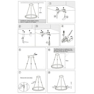 Zwarte hanglamp Ringlede 4612ZW met kabel-liftsysteem