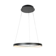 Zwarte hanglamp Ringlede 4612ZW met kabel-liftsysteem