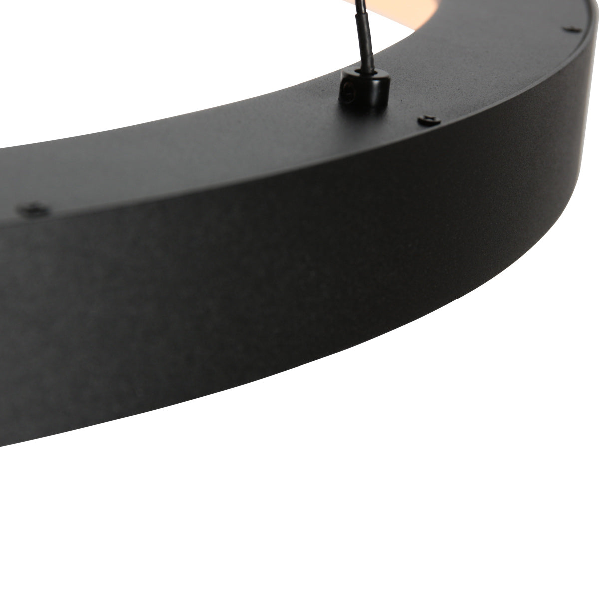 Zwarte hanglamp Ringlede 4612ZW met kabel-liftsysteem