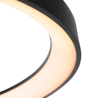 Zwarte hanglamp Ringlede 4612ZW met kabel-liftsysteem