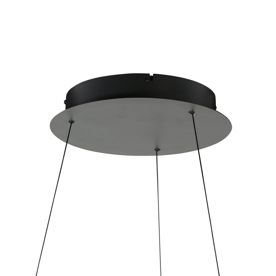 Zwarte hanglamp Ringlede 4612ZW met kabel-liftsysteem