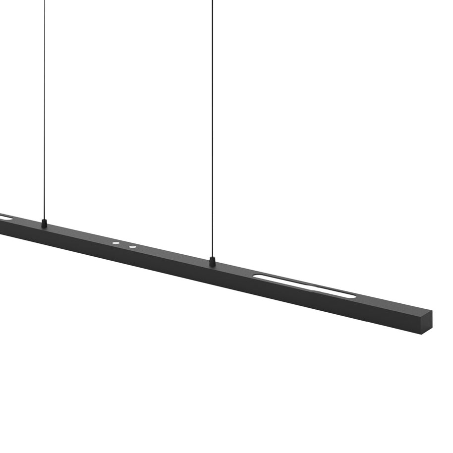 Hanglamp Bande 4906ZW zwarte hanglamp met kabellift 80 cm breed