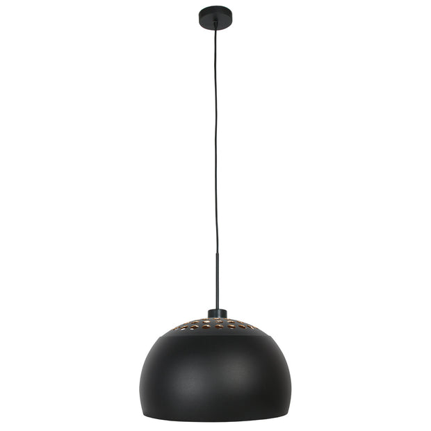 Hanglamp Globe Zwart 4913ZW zwart/goud Ø40 sfeervolle pendel