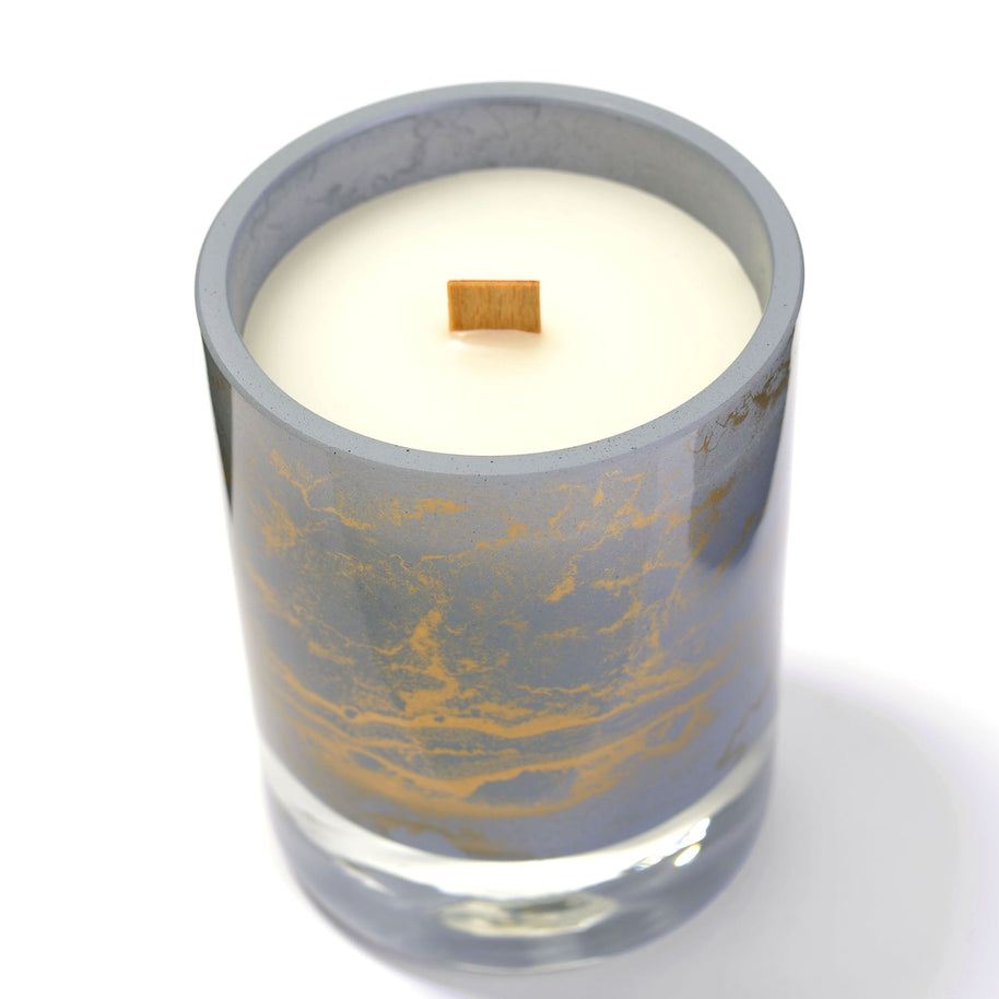 Terroso® Geurkaars Grijs Marmer - Glas