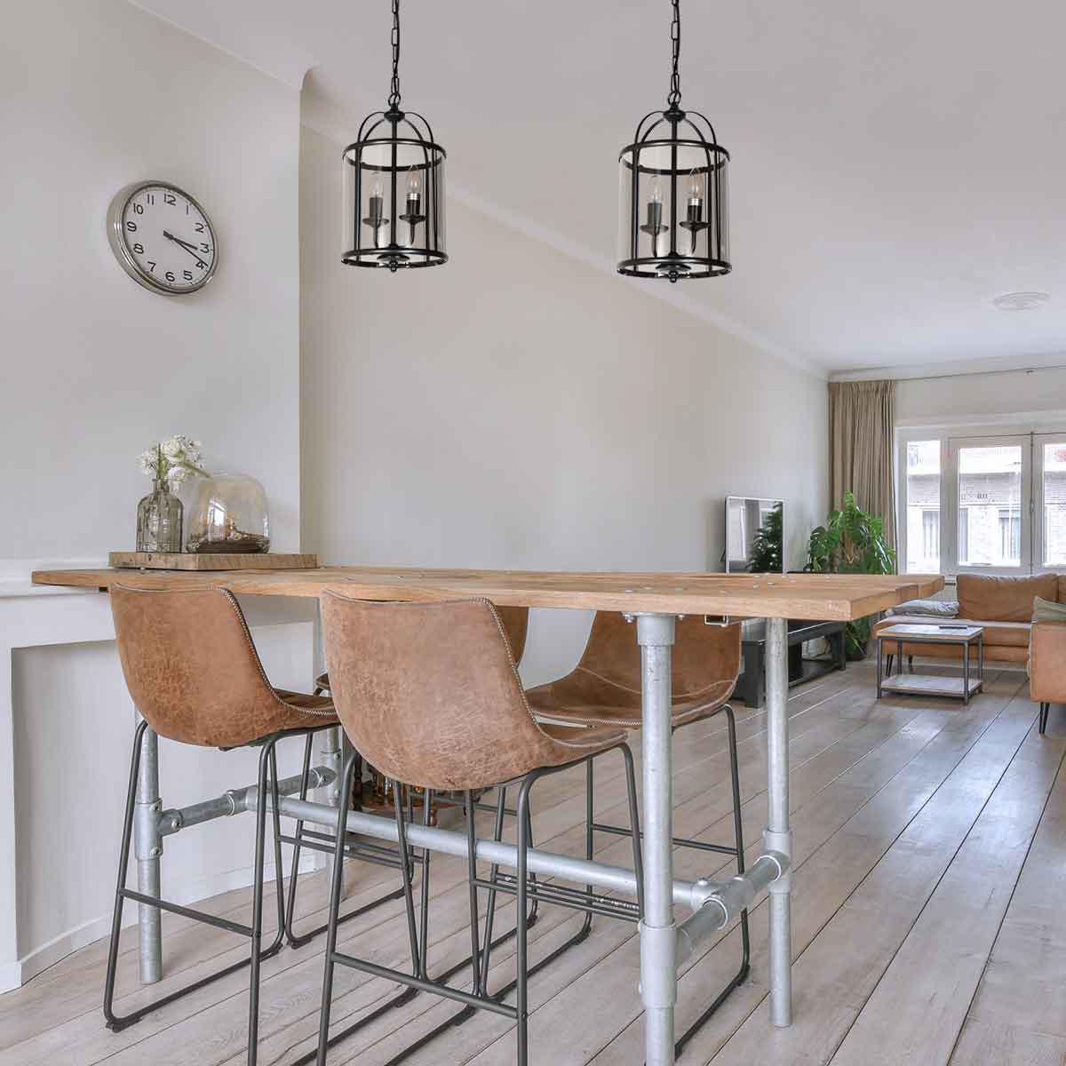 Hanglamp Pimpernel 5971ZW zwart met rookglas Ø23 cm
