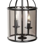 Hanglamp Pimpernel 5971ZW zwart met rookglas Ø23 cm