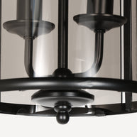 Hanglamp Pimpernel 5971ZW zwart met rookglas Ø23 cm