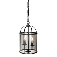 Hanglamp Pimpernel 5971ZW zwart met rookglas Ø23 cm