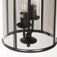Hanglamp Pimpernel 5971ZW zwart met rookglas Ø23 cm