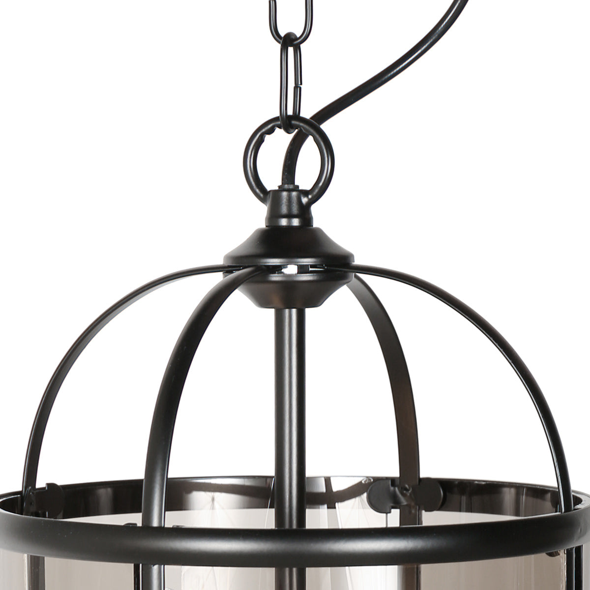 Hanglamp Pimpernel 5971ZW zwart met rookglas Ø23 cm