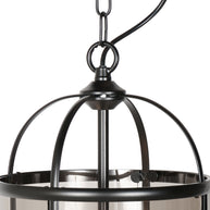 Hanglamp Pimpernel 5971ZW zwart met rookglas Ø23 cm