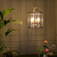 Hanglamp Pimpernel 5972BR brons met helder glas Ø25 cm