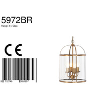 Hanglamp Pimpernel 5972BR brons met helder glas Ø25 cm