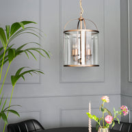 Hanglamp Pimpernel 5972BR brons met helder glas Ø25 cm