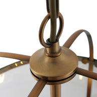 Hanglamp Pimpernel 5972BR brons met helder glas Ø25 cm
