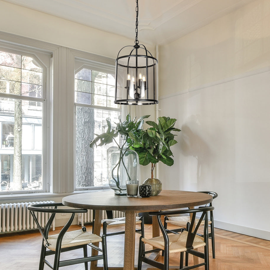 Hanglamp Pimpernel 5972ZW zwart met rookglas Ø25 cm