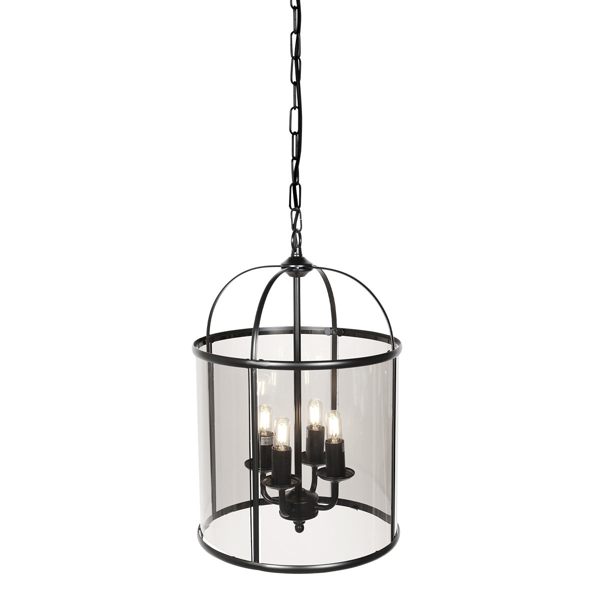 Hanglamp Pimpernel 5972ZW zwart met rookglas Ø25 cm