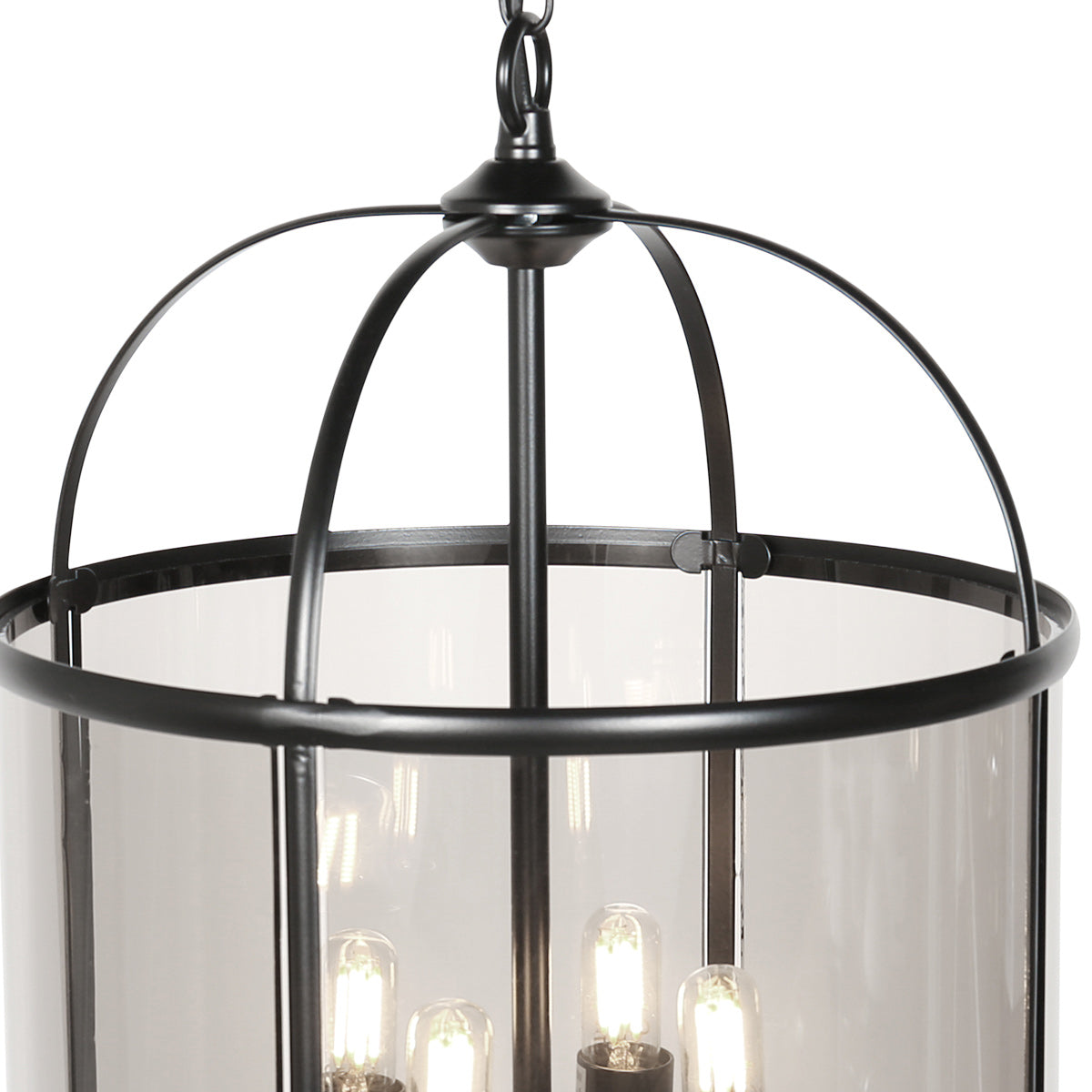 Hanglamp Pimpernel 5972ZW zwart met rookglas Ø25 cm