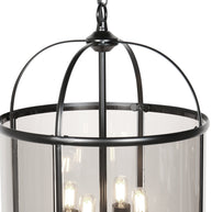 Hanglamp Pimpernel 5972ZW zwart met rookglas Ø25 cm