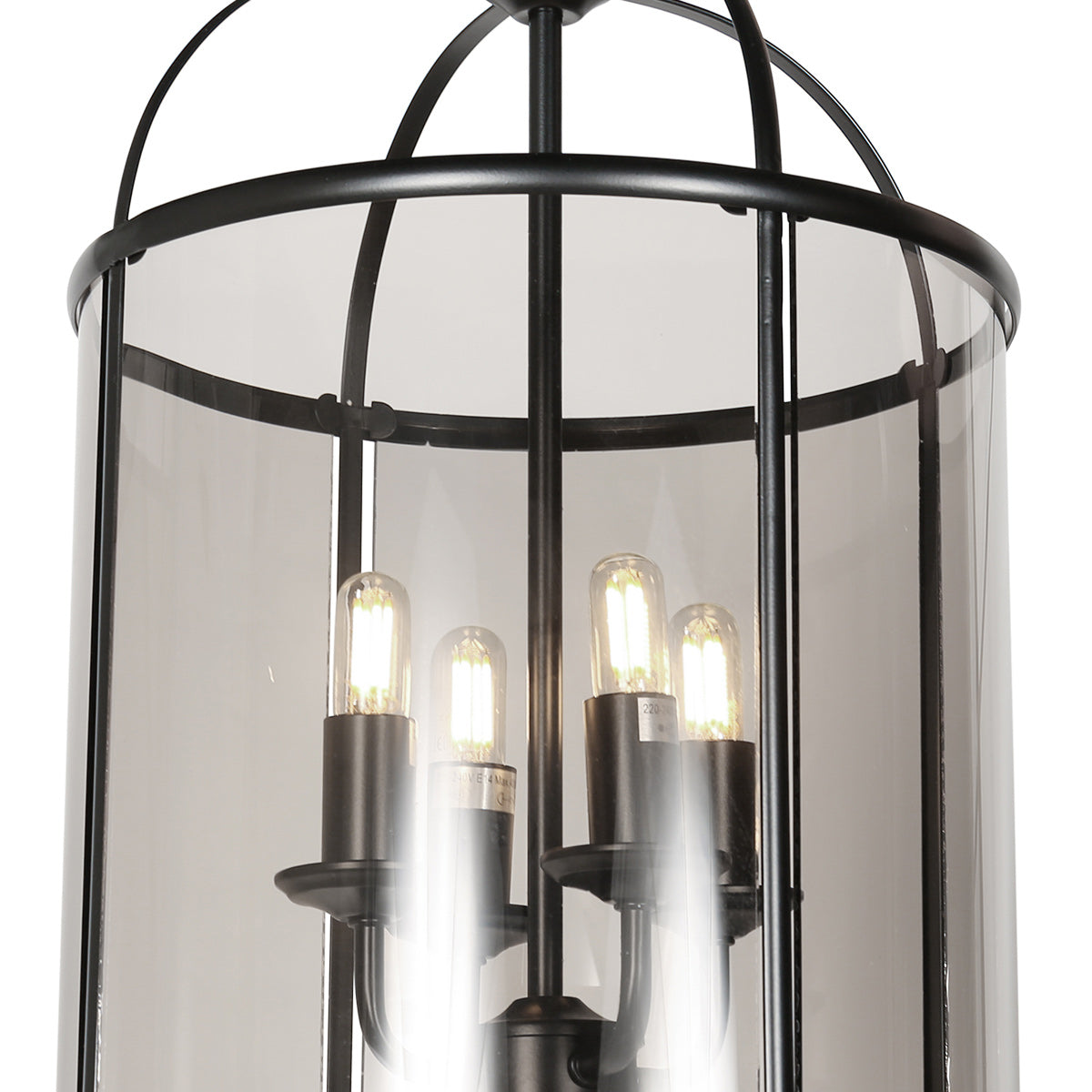 Hanglamp Pimpernel 5972ZW zwart met rookglas Ø25 cm