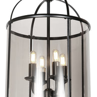Hanglamp Pimpernel 5972ZW zwart met rookglas Ø25 cm