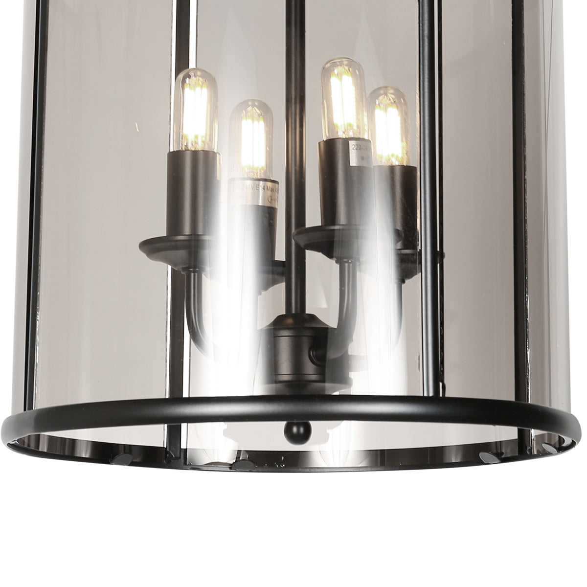 Hanglamp Pimpernel 5972ZW zwart met rookglas Ø25 cm
