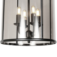 Hanglamp Pimpernel 5972ZW zwart met rookglas Ø25 cm