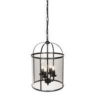 Hanglamp Pimpernel 5972ZW zwart met rookglas Ø25 cm