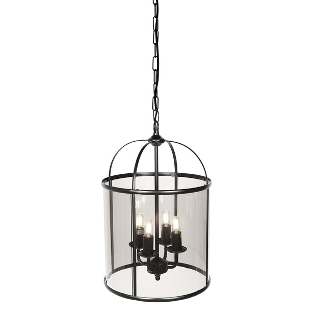 Hanglamp Pimpernel 5972ZW zwart met rookglas Ø25 cm
