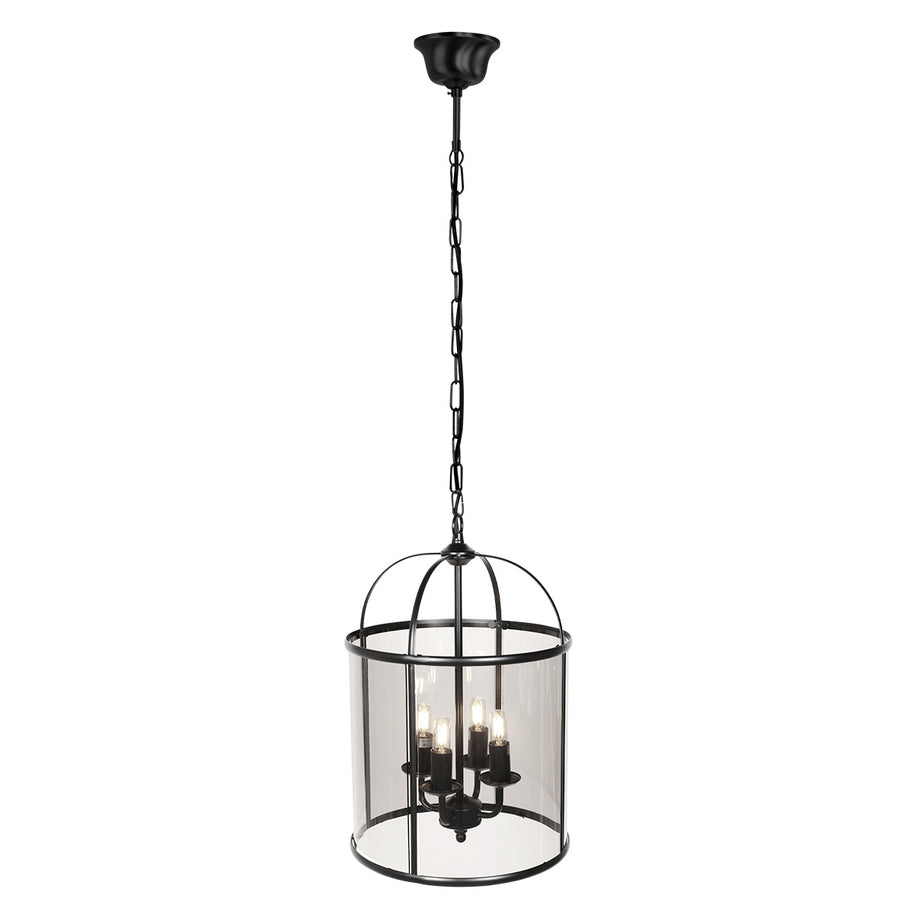 Hanglamp Pimpernel 5972ZW zwart met rookglas Ø25 cm