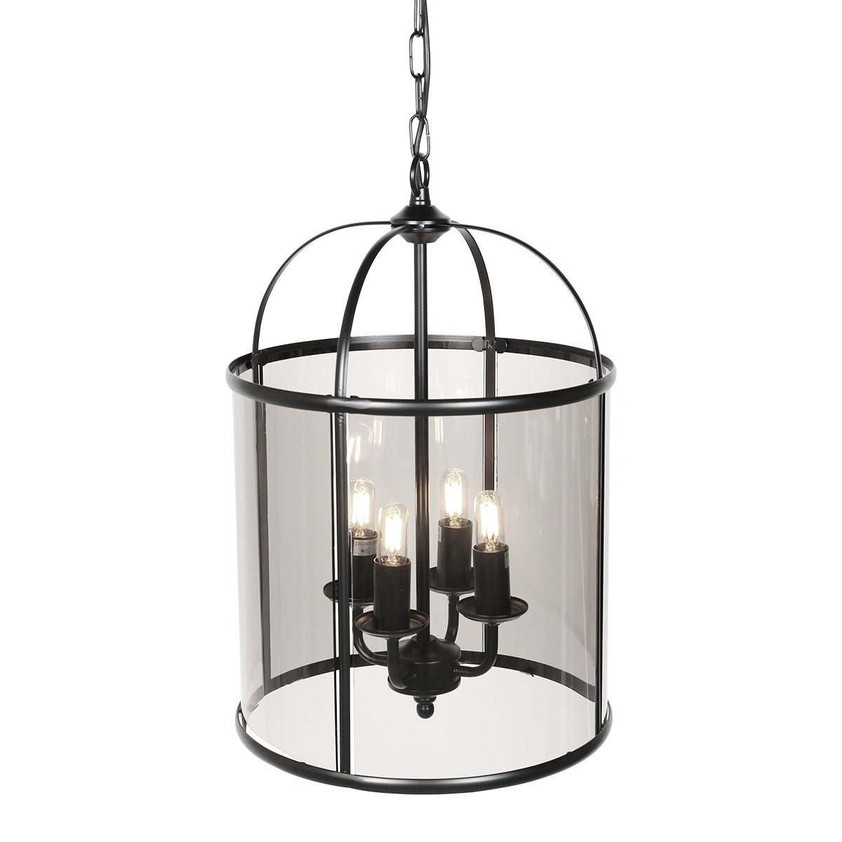 Hanglamp Pimpernel 5972ZW zwart met rookglas Ø25 cm