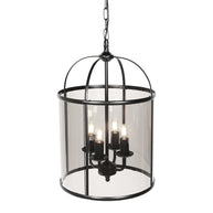 Hanglamp Pimpernel 5972ZW zwart met rookglas Ø25 cm