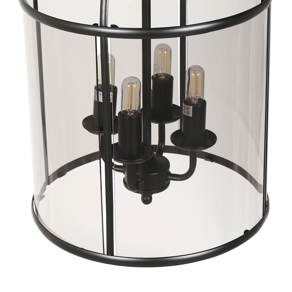 Hanglamp Pimpernel 5972ZW zwart met rookglas Ø25 cm