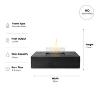 Daisy Natural Concrete Black