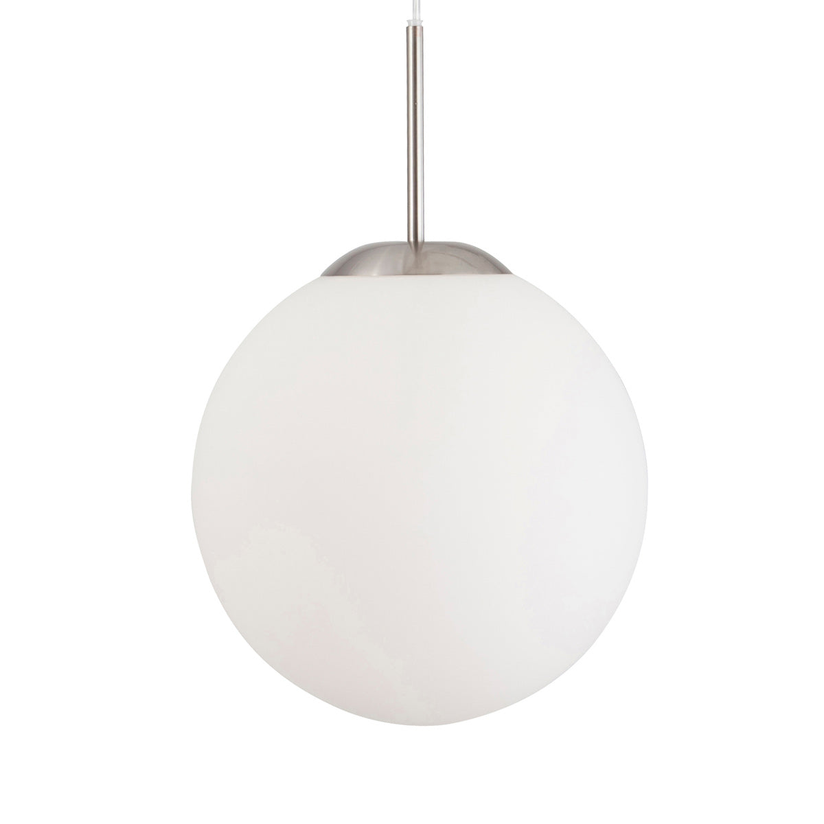 Hanglamp Bollique 7376ST staal 5-lichts met mat-wit glas