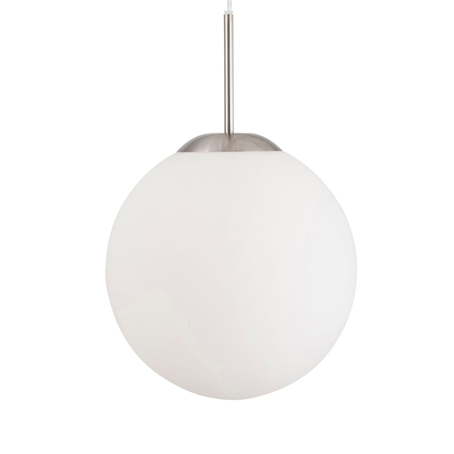Hanglamp Bollique 7376ST staal 5-lichts met mat-wit glas