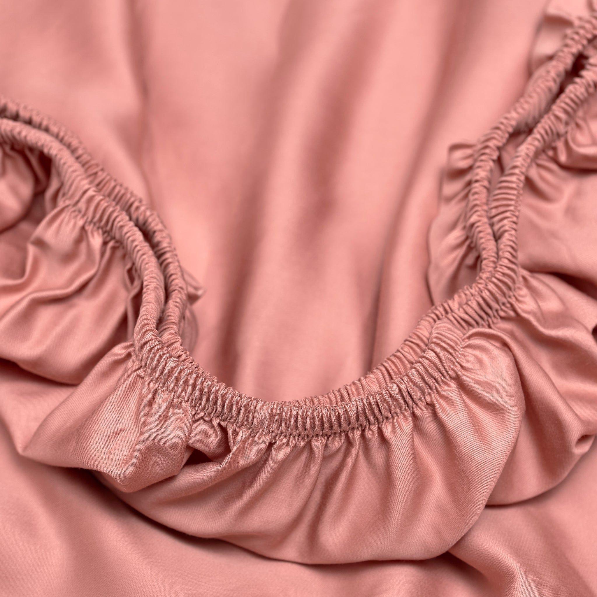 Tencel hoeslaken (90x210) terra roze