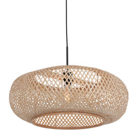 Hanglamp Maze 7505ZW – Beige bamboe lamp met rustige uitstraling