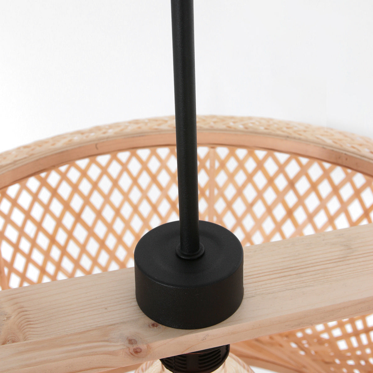 Hanglamp Maze 7505ZW – Beige bamboe lamp met rustige uitstraling