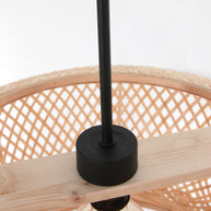 Hanglamp Maze 7505ZW – Beige bamboe lamp met rustige uitstraling